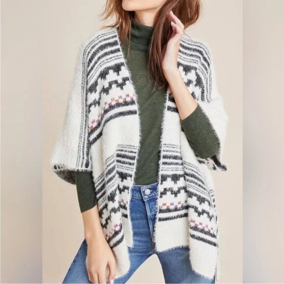 Anthropologie Sweaters - Anthropologie Akemi + Kin Olivia Western Aztec Poncho Cardigan One Size Comfy